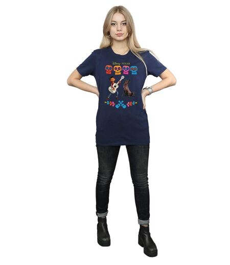 Disney - T-shirt COCO MIGUEL LOGO - Femme (Bleu marine) - UTBI16387
