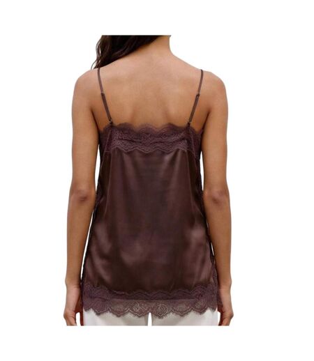 Débardeur marron femme vero moda lace singlet