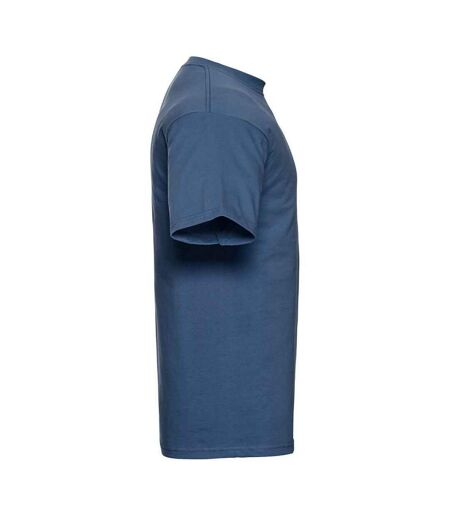 Mens Ringspun Cotton Classic T-shirt Indigo Blue Russell