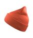Wind double skin beanie with turn up coral Atlantis-1