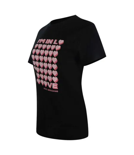Womens/ladies I´m So In Love Everyday T-shirt Black Love Moschino