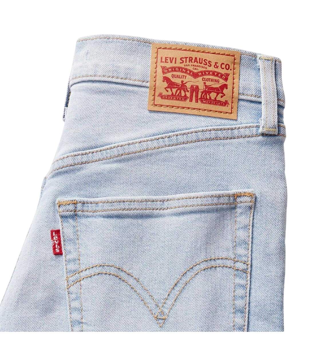 Womens/ladies Ribcage High Rise Straight Leg Jeans All Alone Levis-2