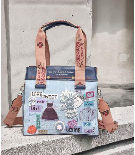 Sac à  Main Chic Bleu avec Poignées Confortables pour Femme