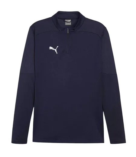 Mens Teamfinal Quarter Zip Training Fleece Top Navy Puma