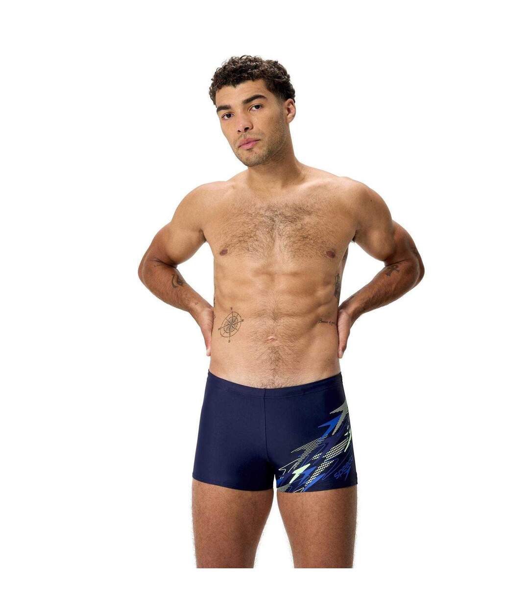 Short De Bain Motif/style Géométrique Medley Homme Bleu Violacé Bleu Sombre Speedo-2