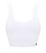 Womens/ladies Ava Ribbed Cropped Tank Top White Lee-1