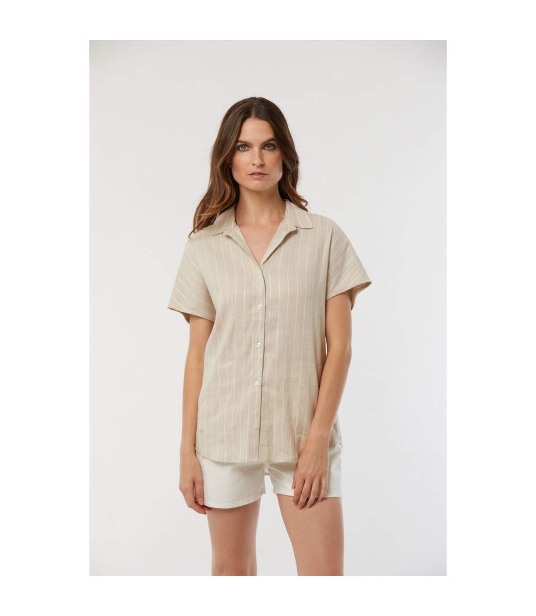 Chemise sans manches lin regular DILEA