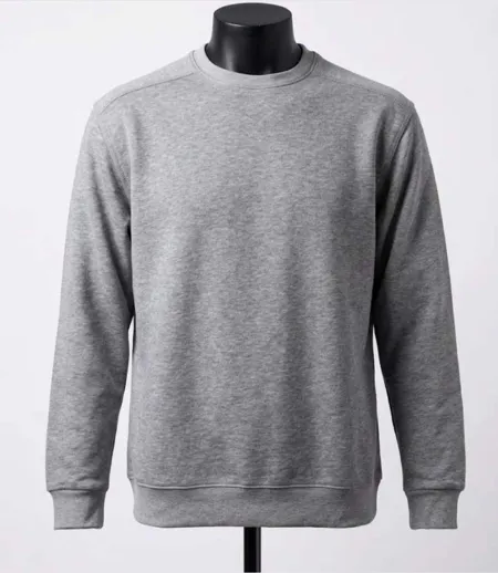 CHALLENGER E213 — Sweat col rond gris chiné : le confort incontournable au quotidien