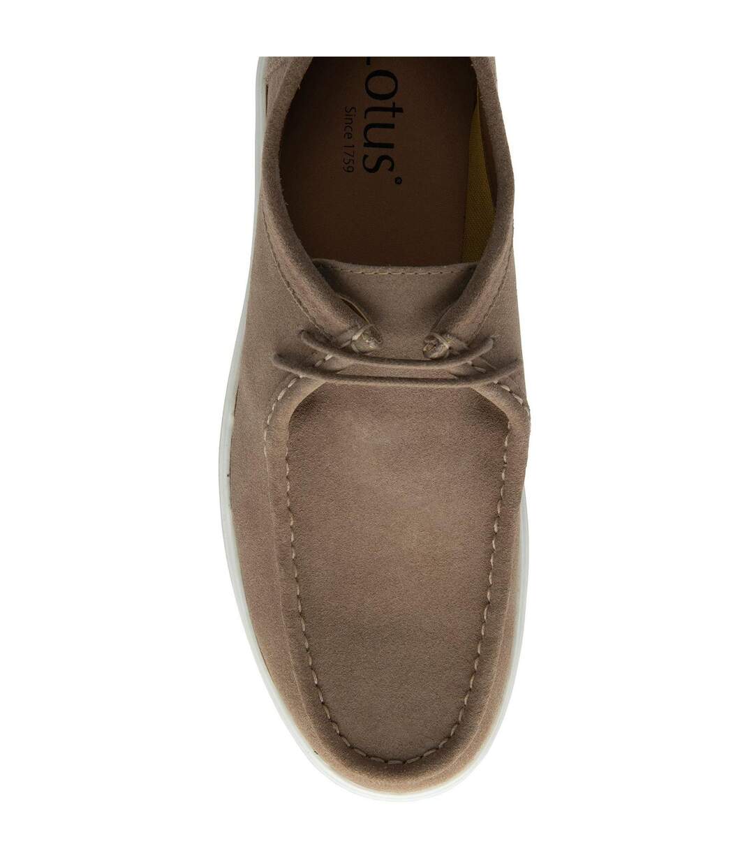 Mens Declan Suede Flat Moccasins Stone Lotus Shoes-4