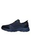 Mens Leather Relaxed Fit Shoes Navy Orange Skechers-2