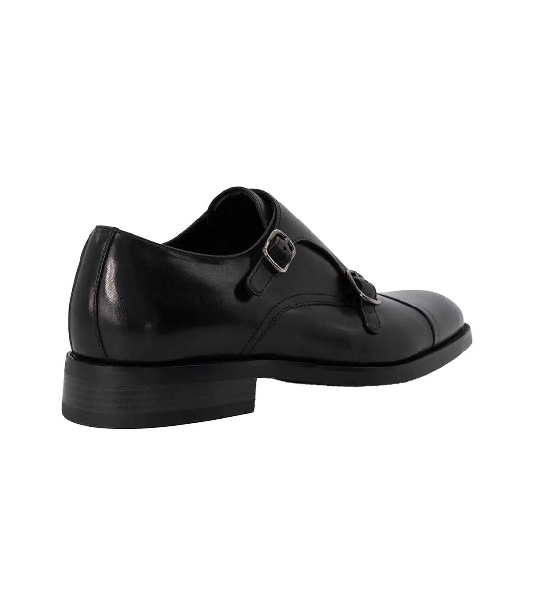 Mens Sullivan Monk Leather Shoes Black Dune London-2