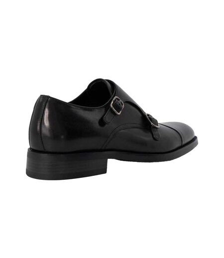 Mens Sullivan Monk Leather Shoes Black Dune London