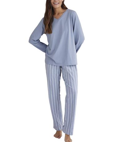 Pyjama tenue d'intérieur pantalon top manches longues Stripes Selmark
