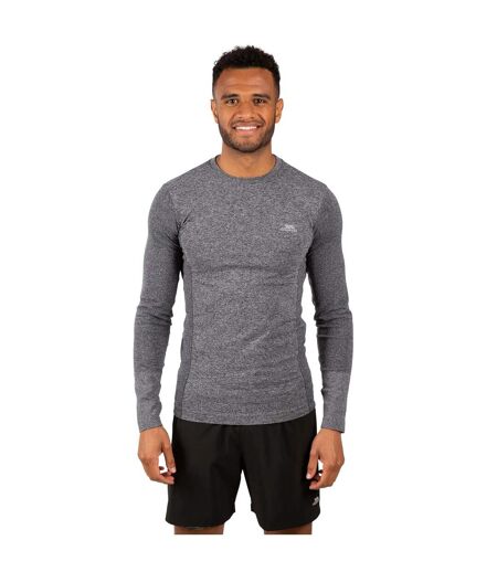 Trespass Mens Timo Long Sleeve Active Top (Black Marl) - UTTP3573