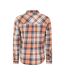 Mens trace flannel long-sleeved shirt orange Mountain Warehouse