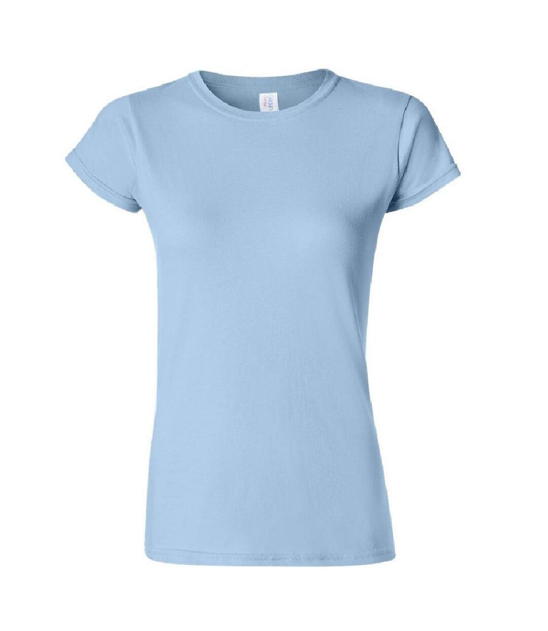 T-shirt À Manches Courtes Femme Bleu Clair Gildan-1