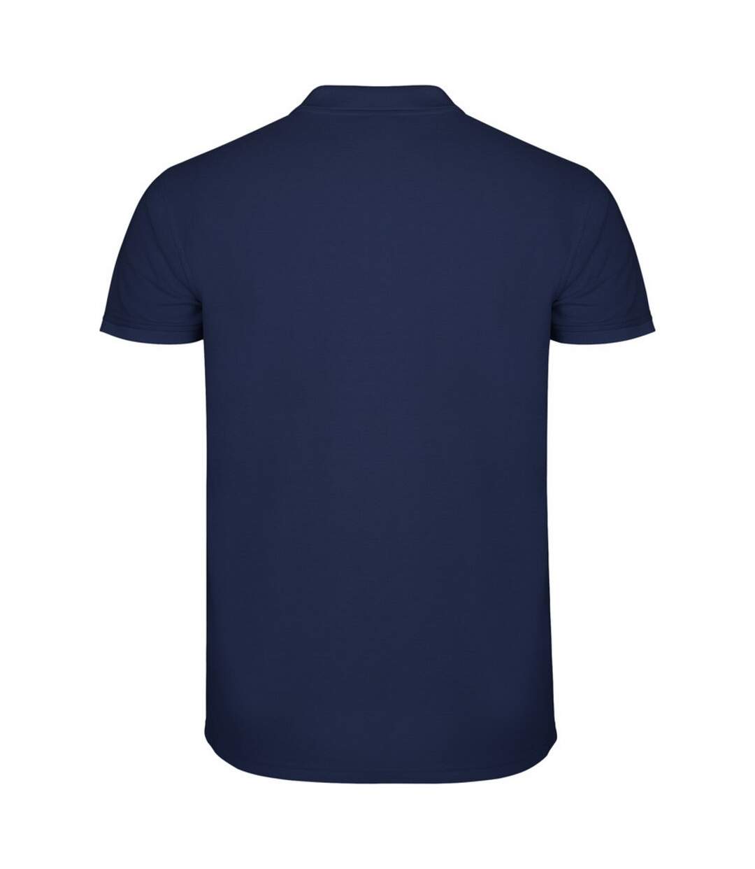 Mens star short-sleeved polo shirt navy blue Roly