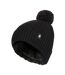 Ladies Winter Ribbed Thermal Cable Knit Beanie Pom Pom Hat-1