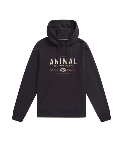 Animal Mens River Logo Natural Hoodie (Charcoal) - UTMW2824