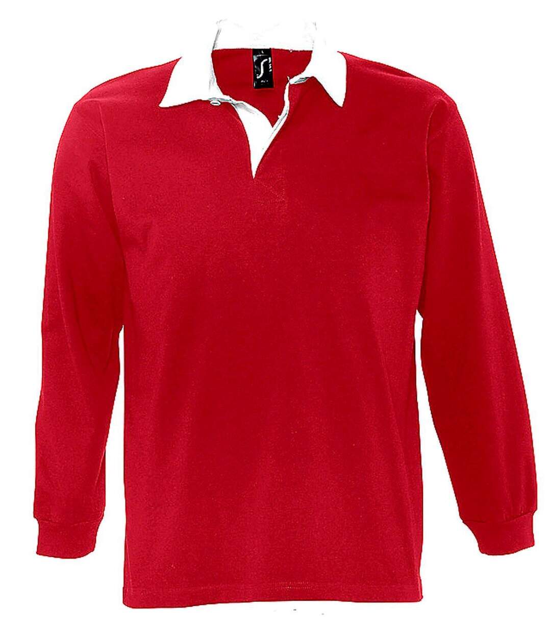 Polo rugby manches longues HOMME - 11313 - rouge