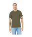Canvas T-shirt Jersey Hommes Vert Militaire Bella + Canvas-1