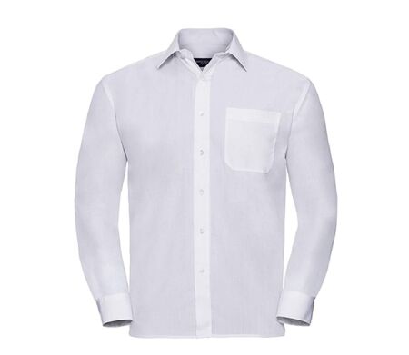 Chemise poplin manches longues repassage facile - Homme - RU934M - blanc
