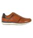 Mens Torben Leather Trainers Tan Dune London-3