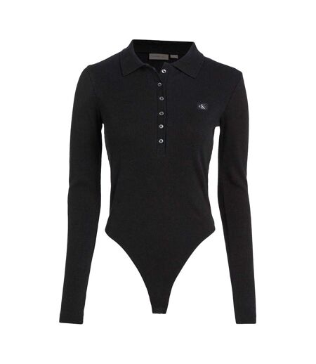 Body Manches Longues Motif/style Étiquette Femme Noir Calvin Klein