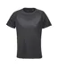 Womens/ladies Performance Ripstop T-shirt Black SOLS-1