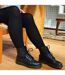 3 Pack Multipack Women's Black Thermal Footless Leggings, Ladies Winter Tights-4