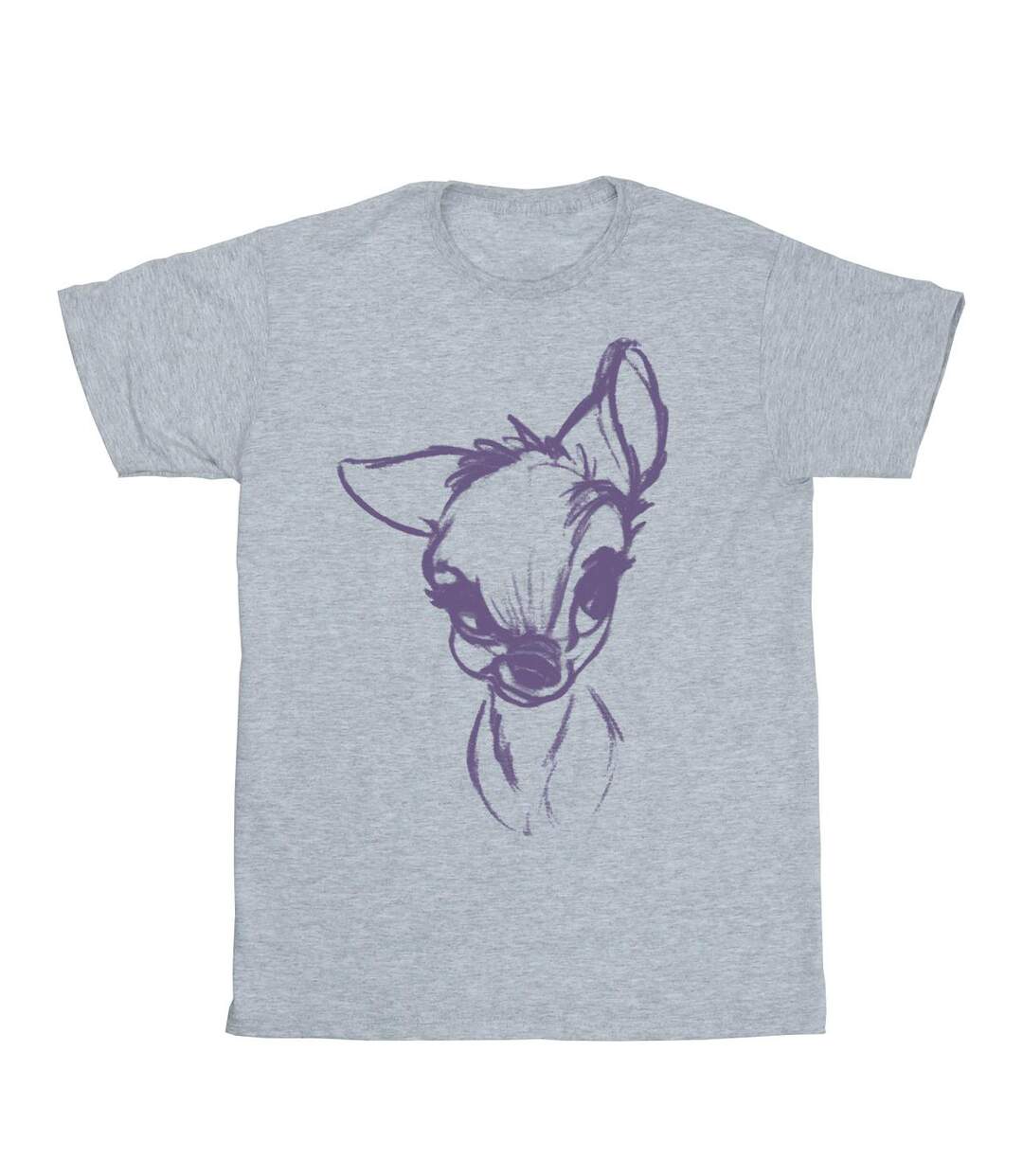Disney T-shirt boyfriend en coton Motivation Bambi Femmes/Ladies (Gris sportif) - UTBI18217-1