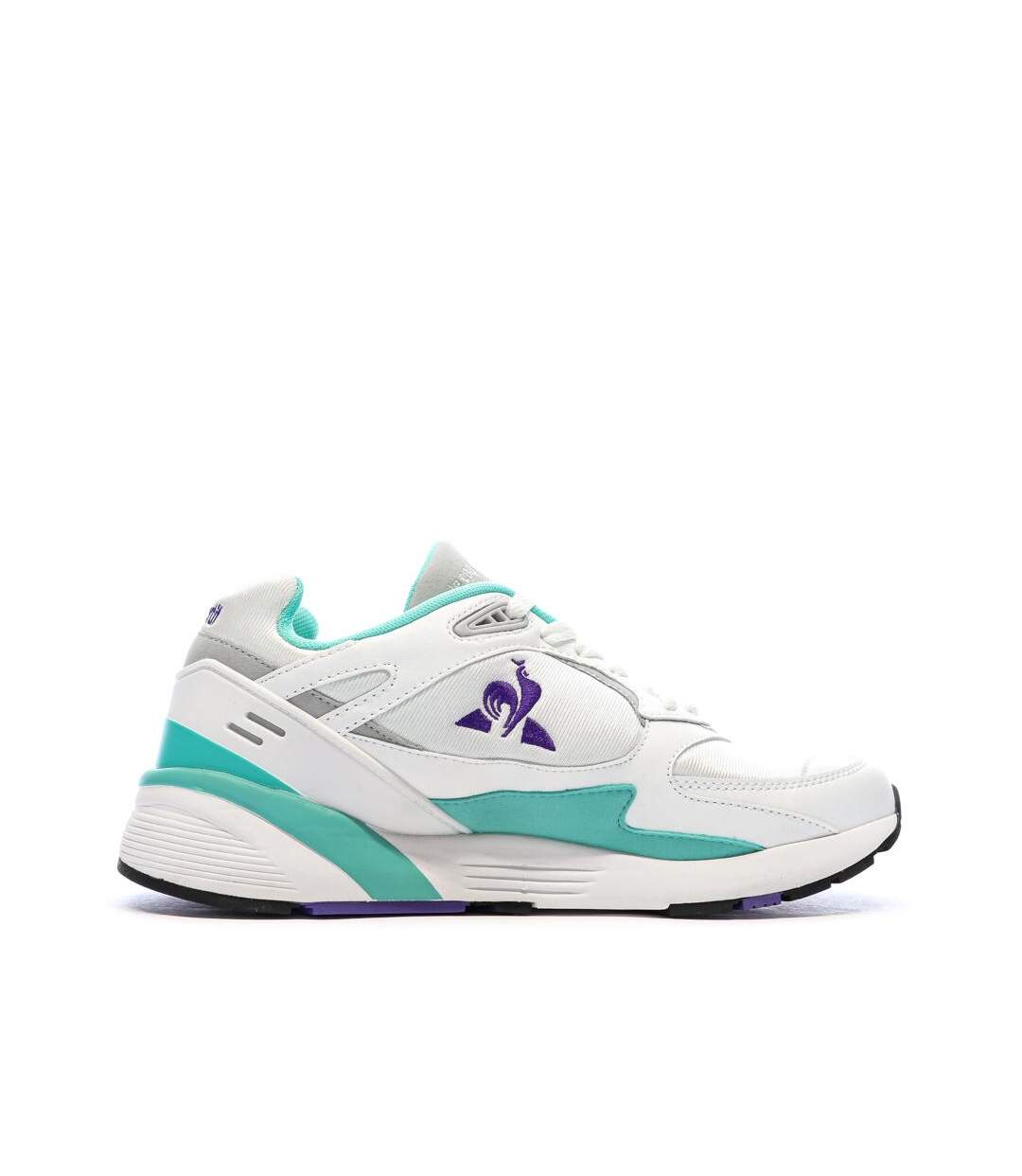 Baskets blanche/verte/violet homme le coq sportif lcs r1100 nineties-2