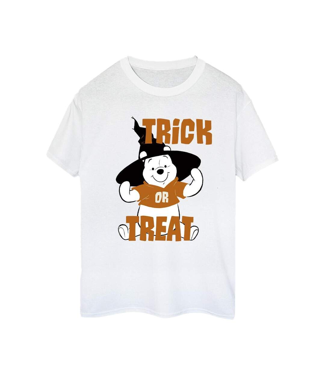Disney Womens/Ladies Winnie The Pooh Trick Or Treat Cotton Boyfriend T-Shirt (Blanc) - UTBI47449-1