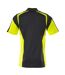 Mens Accelerate Safe Hi-vis Polo Shirt Black Yellow Mascot-2