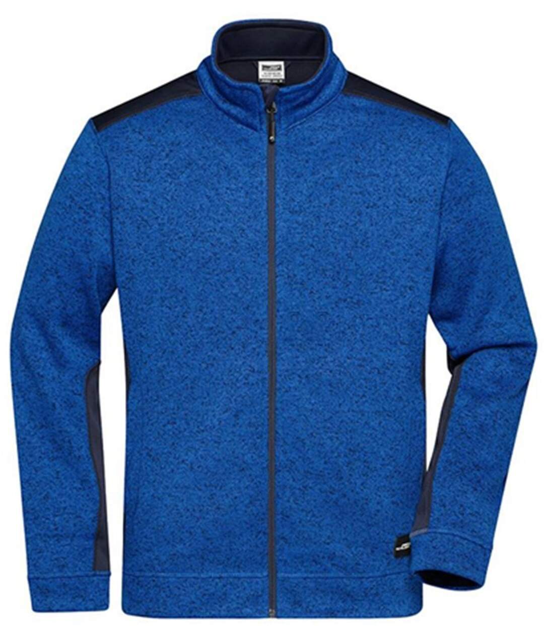 Veste polaire tricot de travail - Homme - JN862 - bleu roi mélange noir