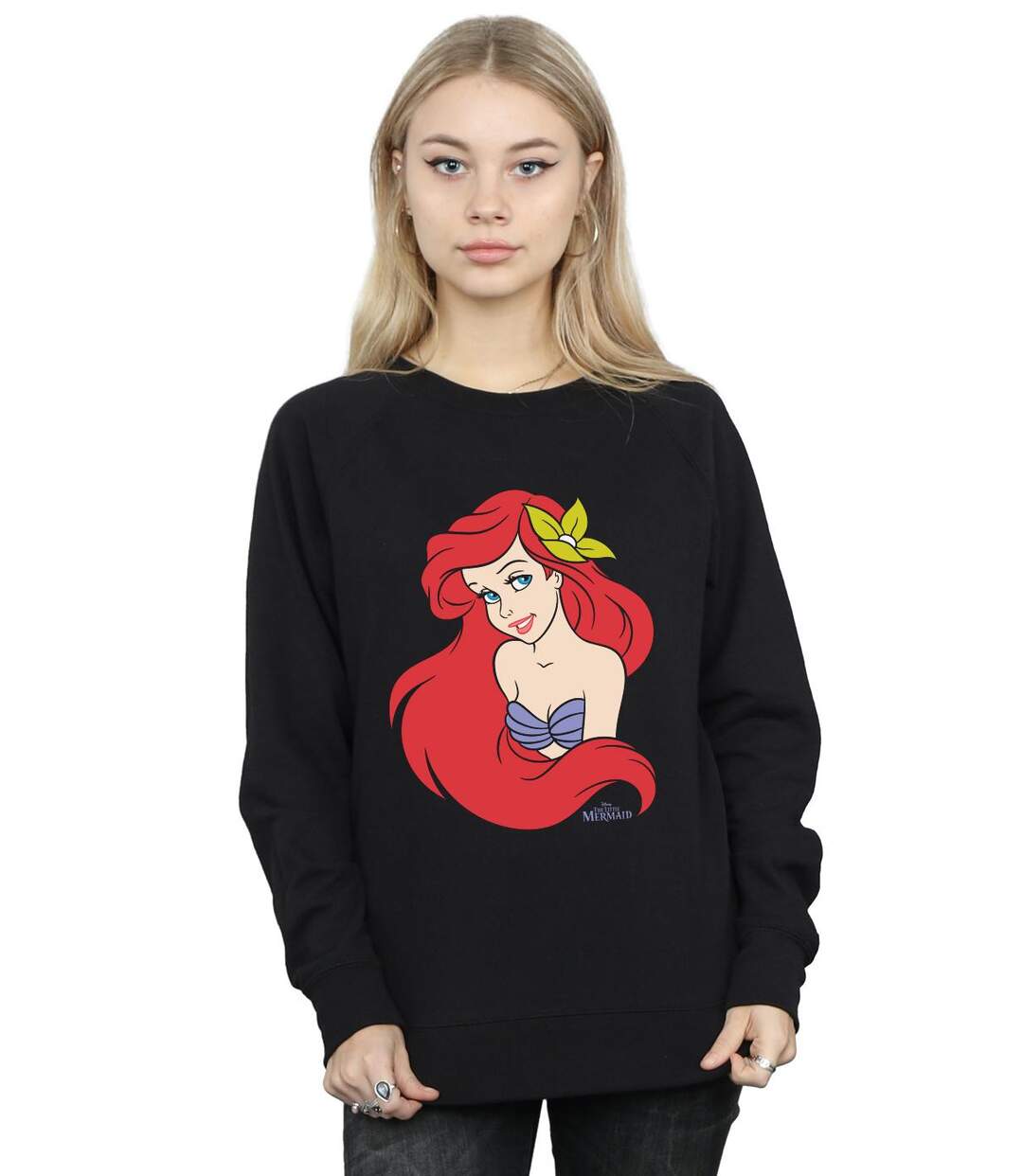 Disney - Sweat THE LITTLE MERMAID CLOSE UP - Femme (Noir) - UTBI13587-2