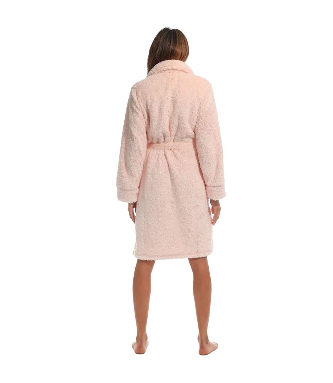 Womens/ladies lambi dressing gown pink Pretty Woman