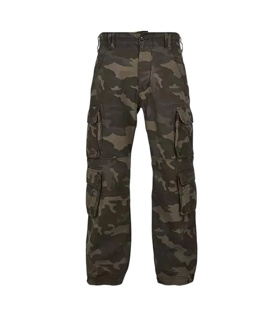 Pantalon À Poches Homme Camouflage Foncé Camouflage Build Your Brand-1