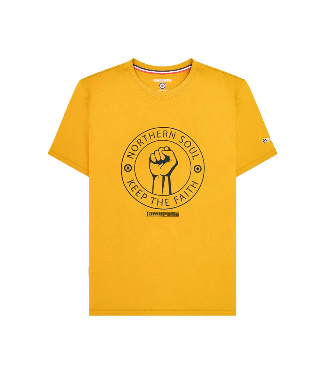 T-shirt Northern Soul Homme Jaune Or Lambretta-1