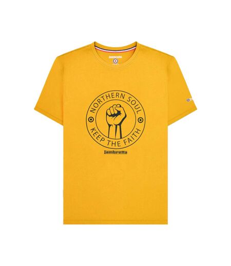 T-shirt Northern Soul Homme Jaune Or Lambretta