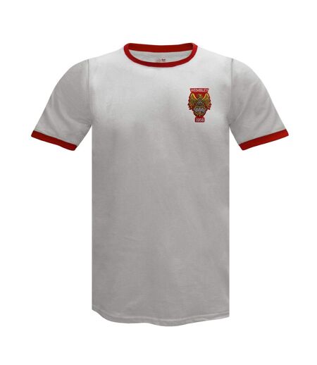 Mens United Wembley 1958 Crest T-shirt White Fan Originals