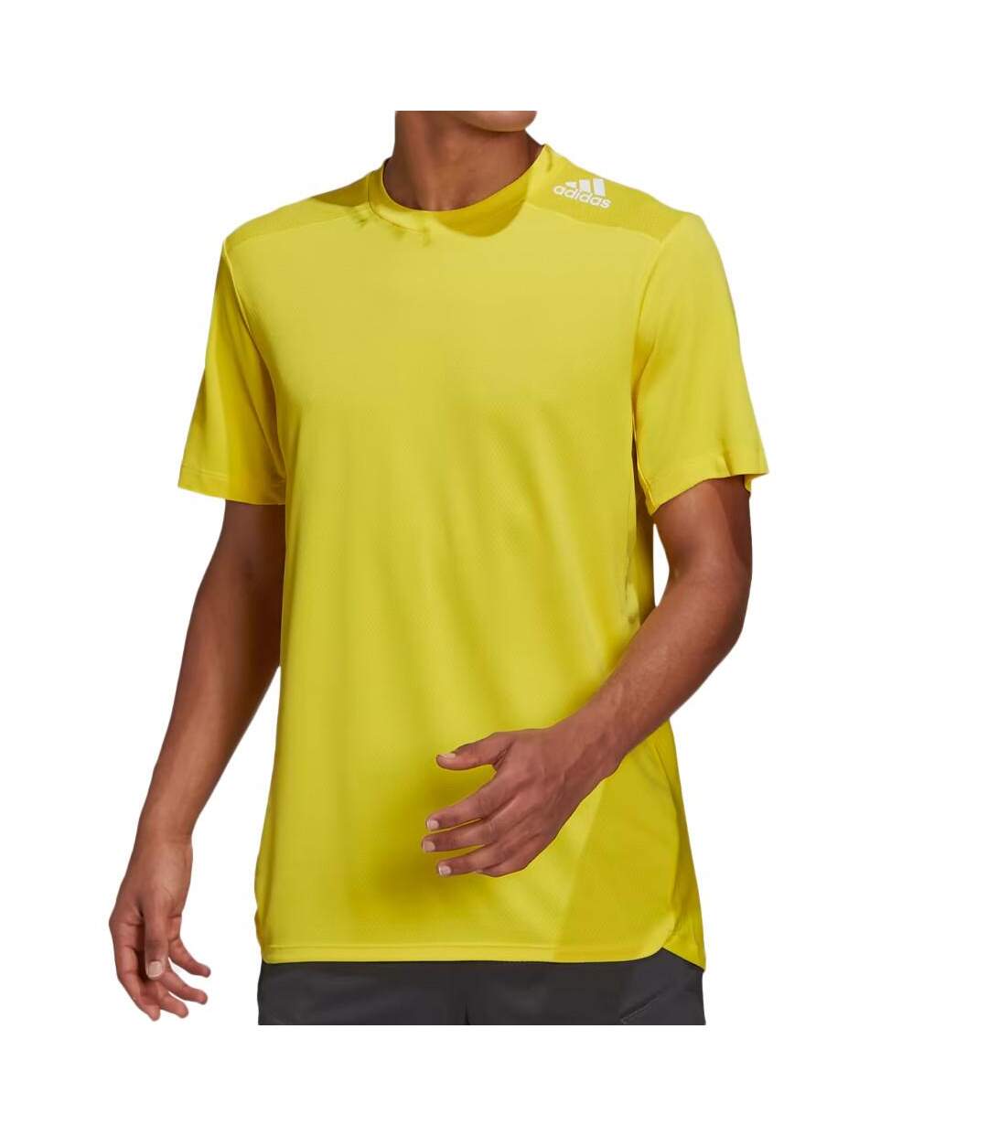 T-shirt Jaune Homme Adidas HJ9773 - S-1