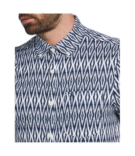 Mens Ikat Regular Short-sleeved Shirt Sargasso Sea Original Penguin