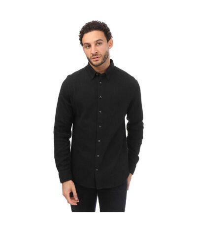 Mens lesli waffle waffle shirt navy Mercery