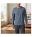 OZABI Ensemble Pyjama Homme Coton Majoritaire Broderie Cerf Écossais-2
