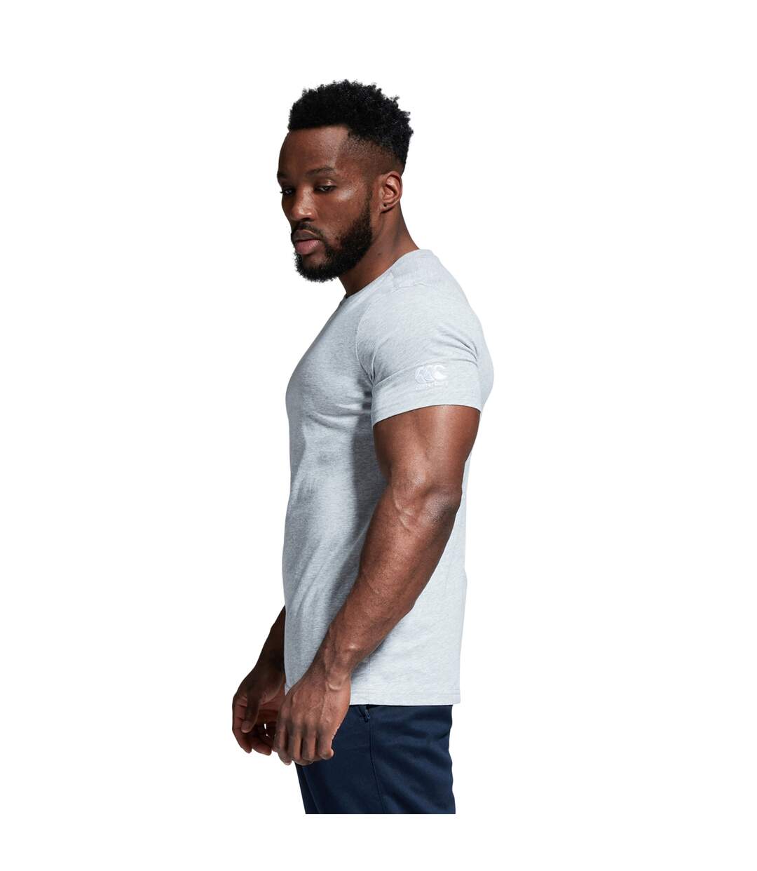 Mens Club Plain T-shirt Grey Canterbury-4