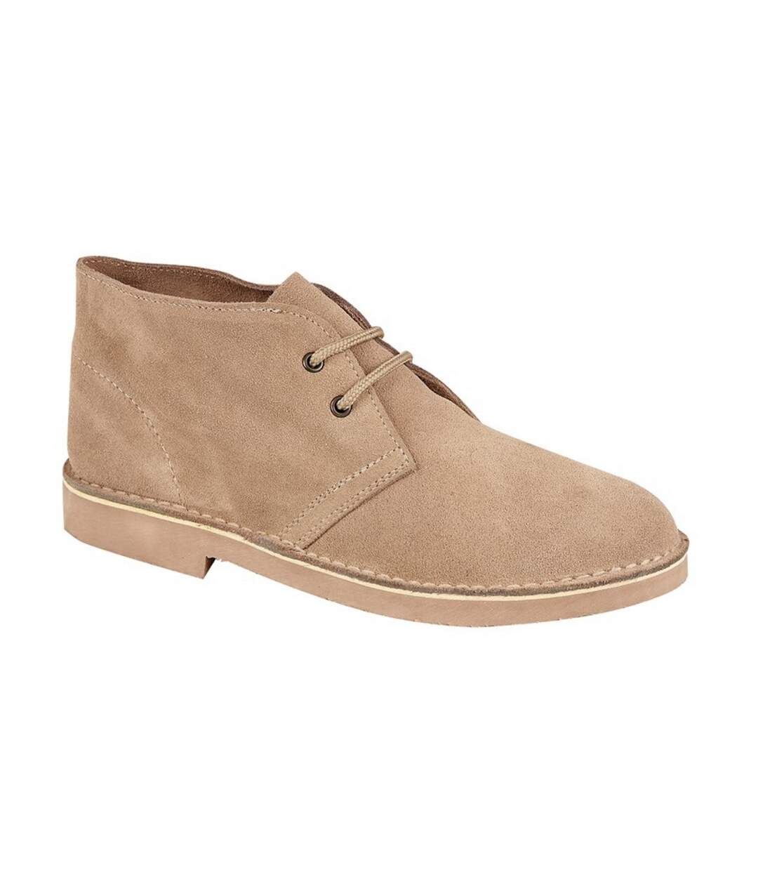 Bottines en cuir homme beige Roamers-1