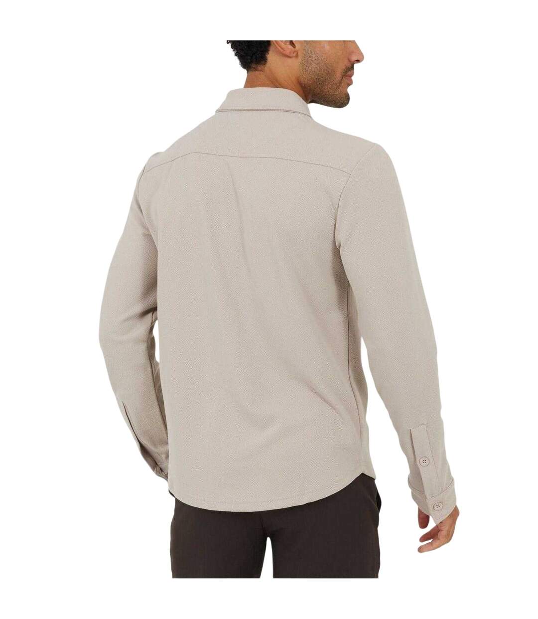 Mens Long-sleeved Shirt Light Sand Brave Soul-3