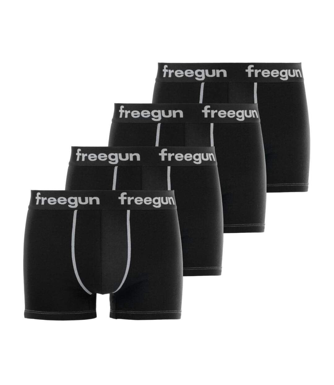Lot de 4 Boxers homme coton Noir Freegun-1