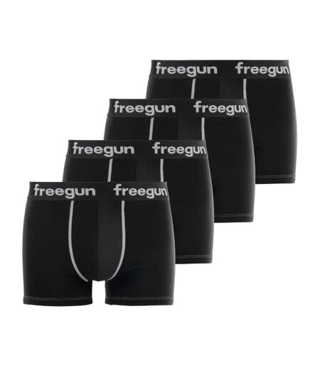 Lot de 4 Boxers homme coton Noir Freegun